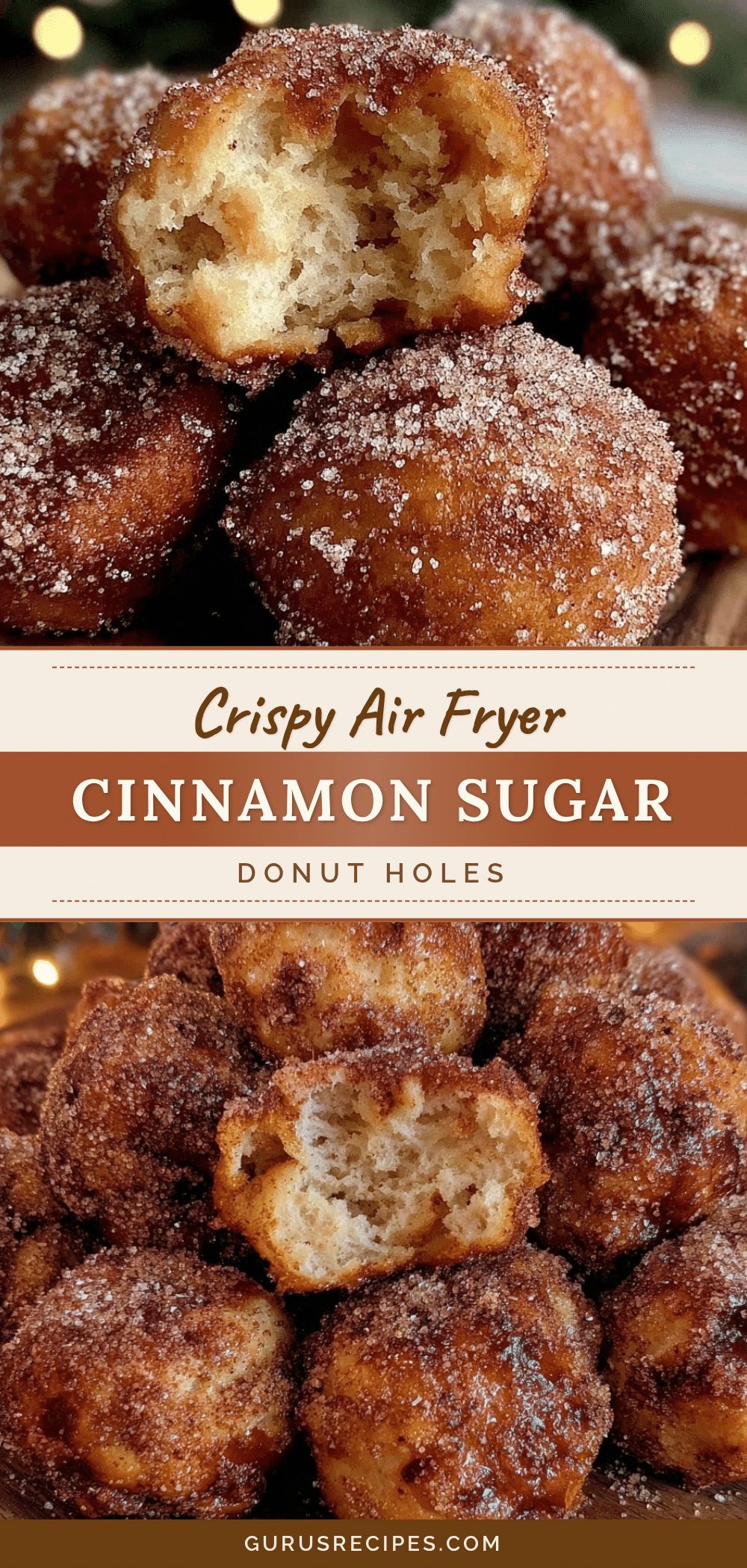 crispy air fryer cinnamon sugar donut holes recipe