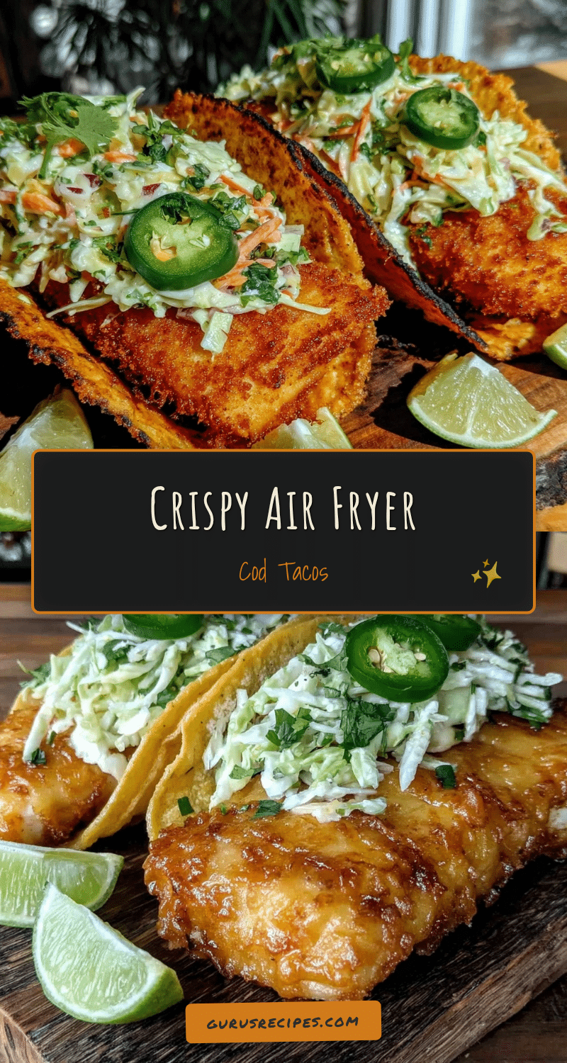 crispy air fryer cod fish tacos recipe