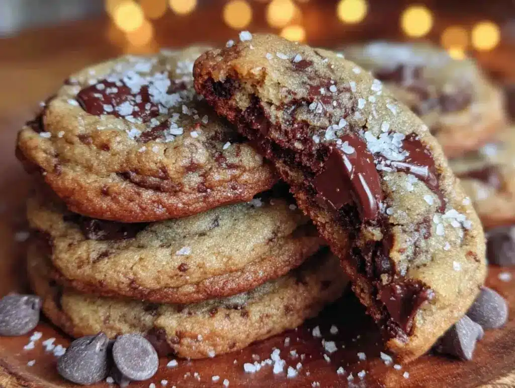 crispy brown butter chocolate chip cookies - featured image