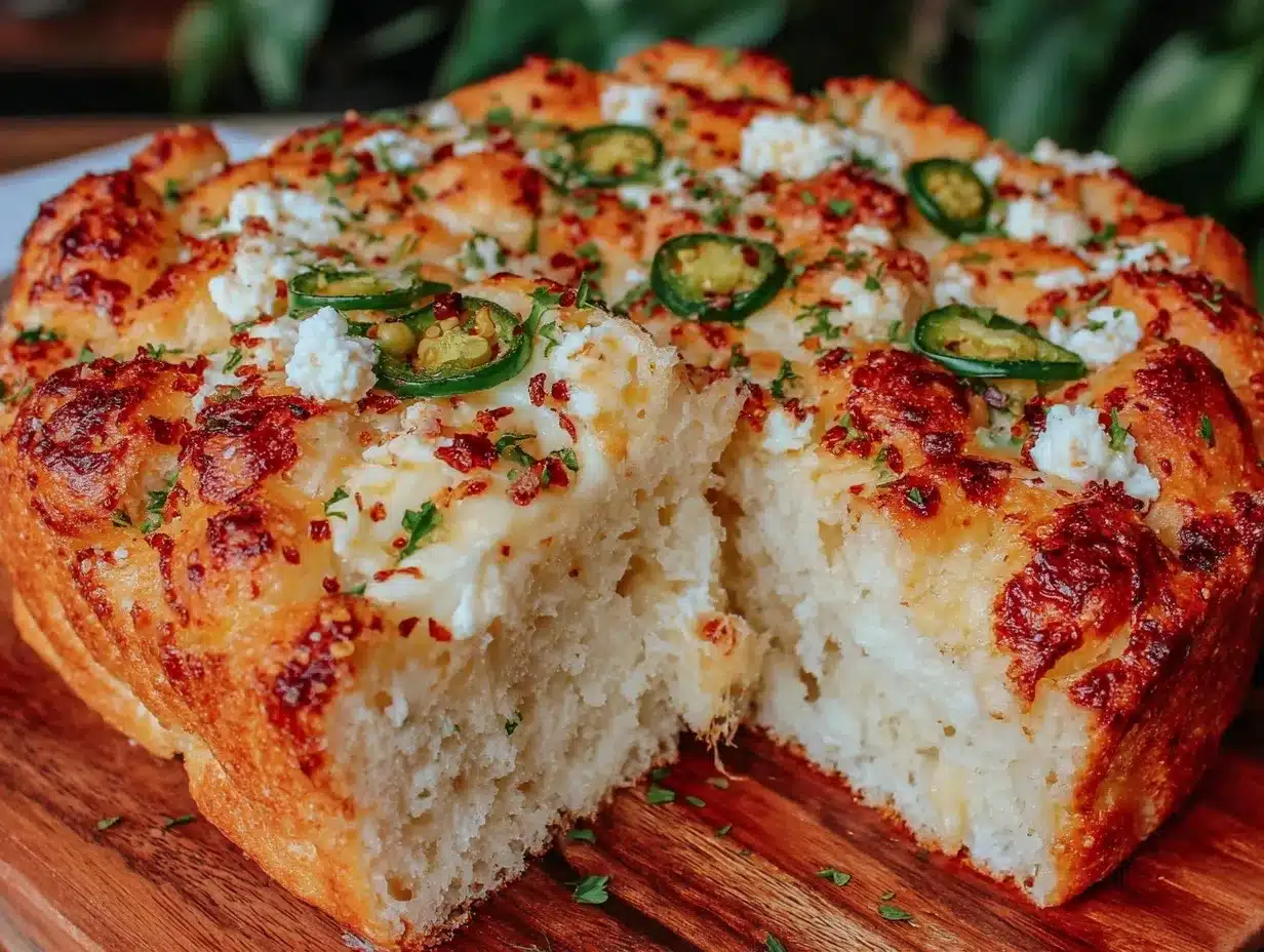 crispy cheesy jalapeño garlic parmesan focaccia bread preparation steps