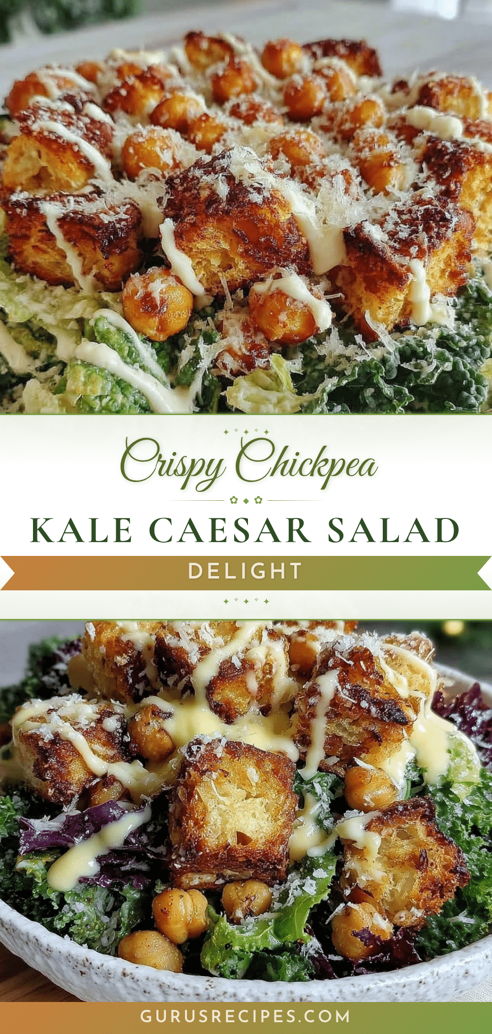 crispy chickpea kale caesar salad recipe