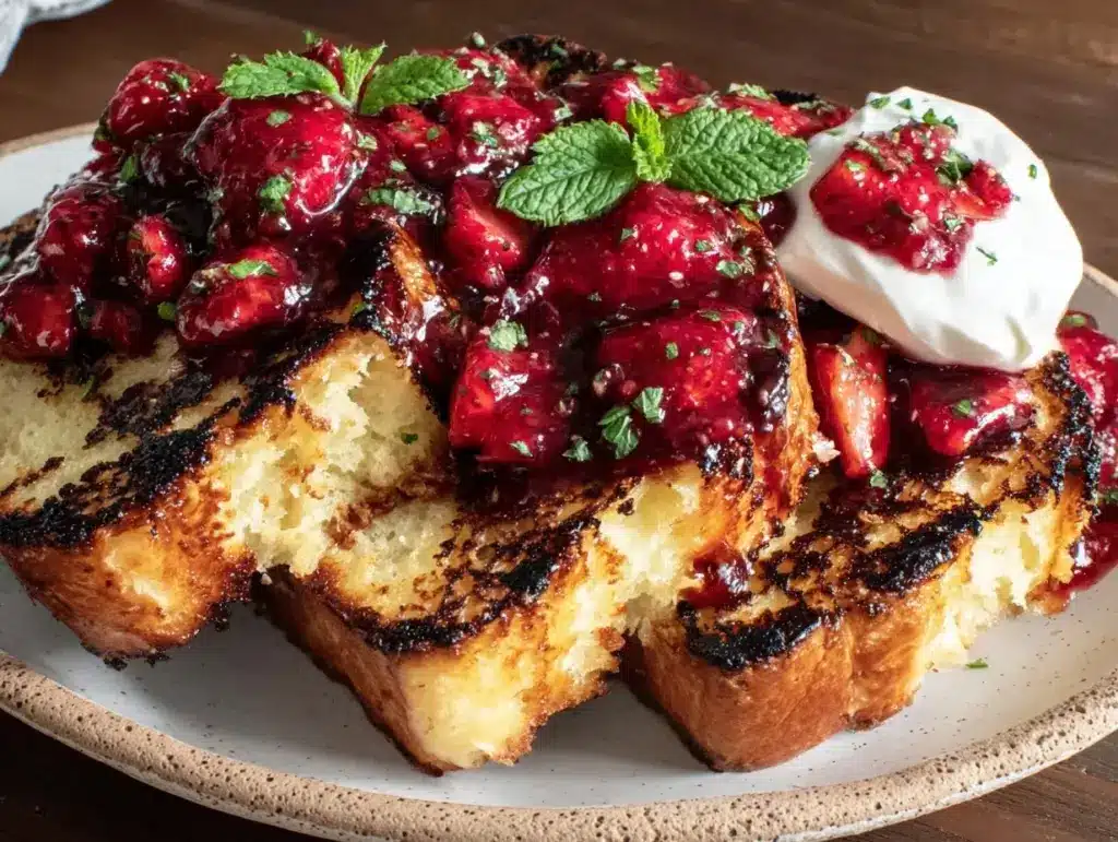 crispy grilled pound cake - featured image