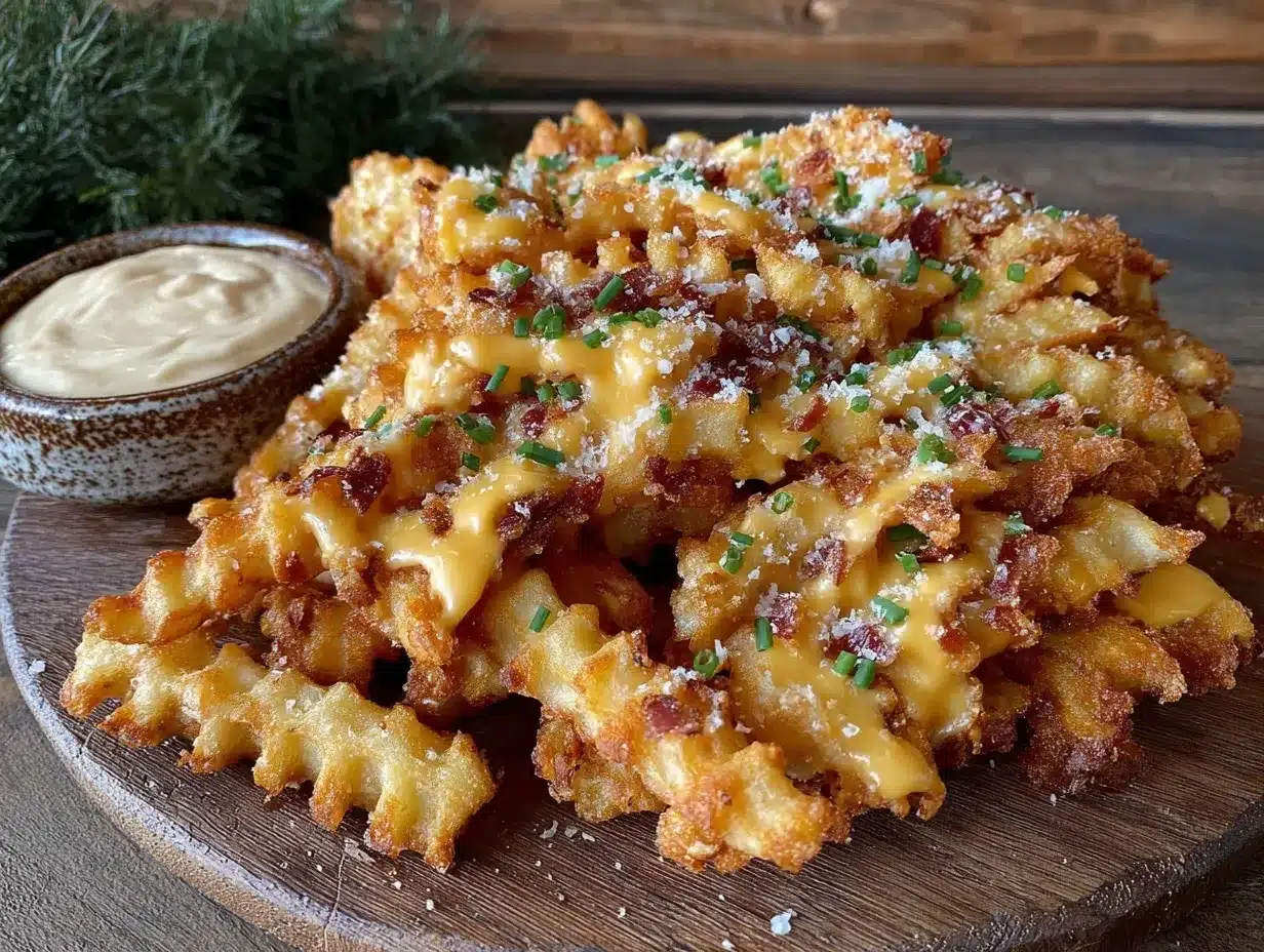 crispy loaded potato cheese fries preparation steps