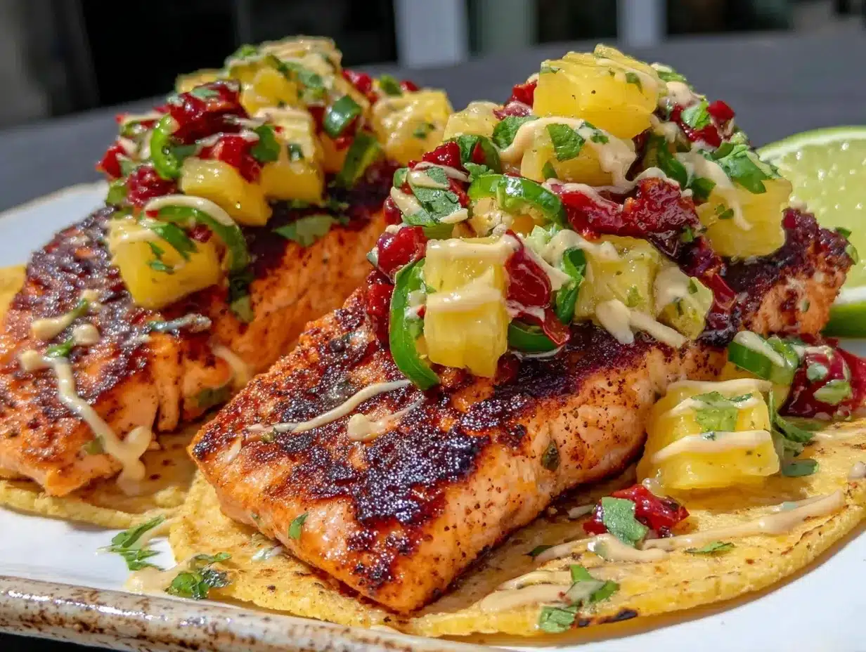 crispy salmon fish tacos preparation steps