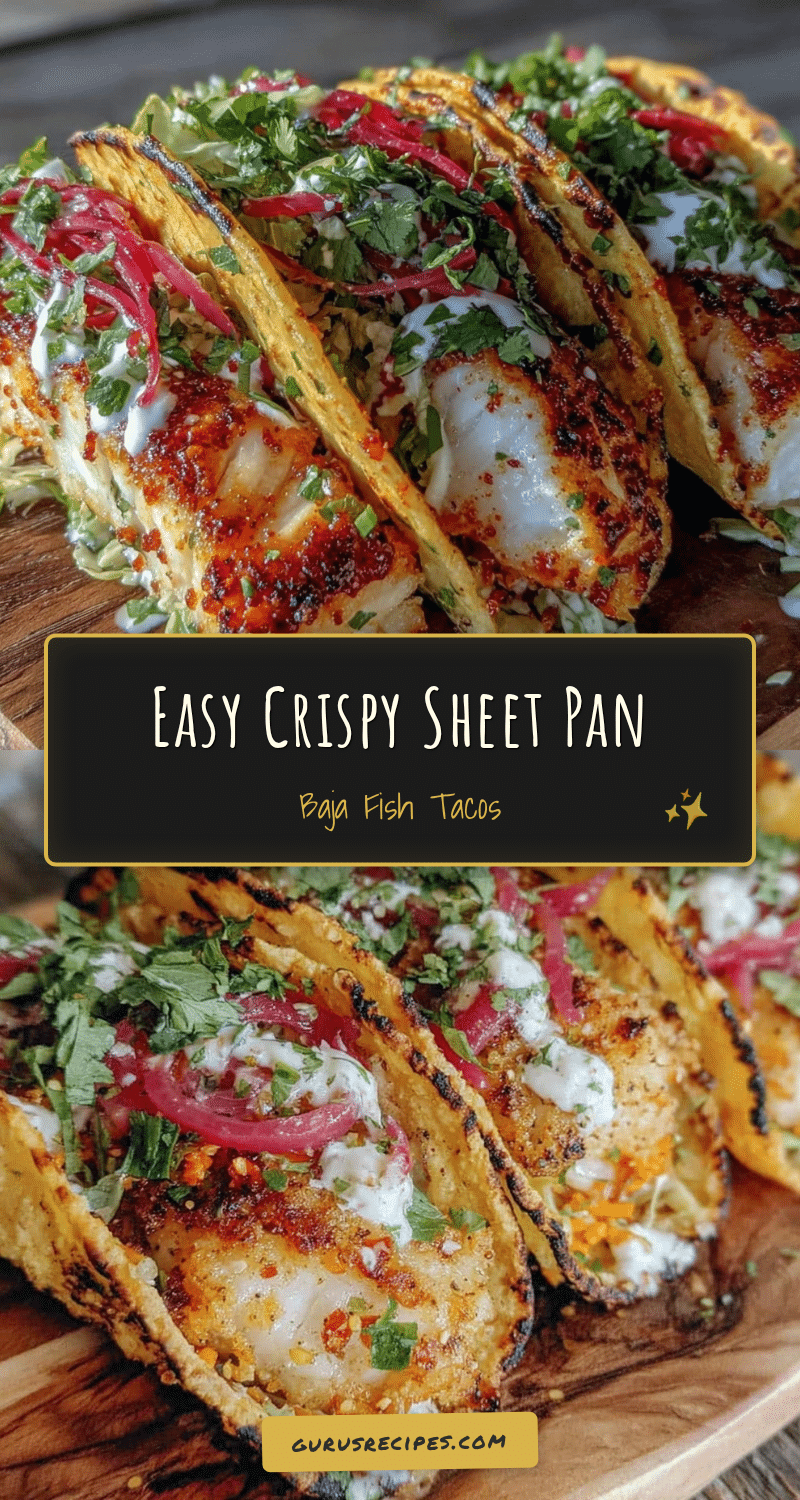 crispy sheet pan baja fish tacos recipe