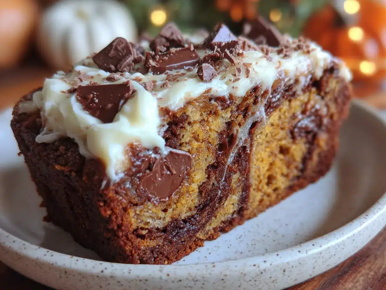 double chocolate pumpkin swirl bread preparation steps