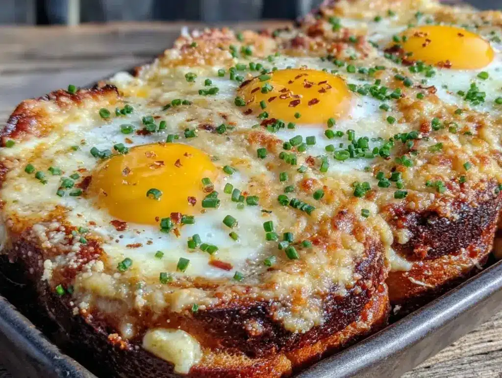 Easy Cheesy Croque Madame Brunch Bake - featured image
