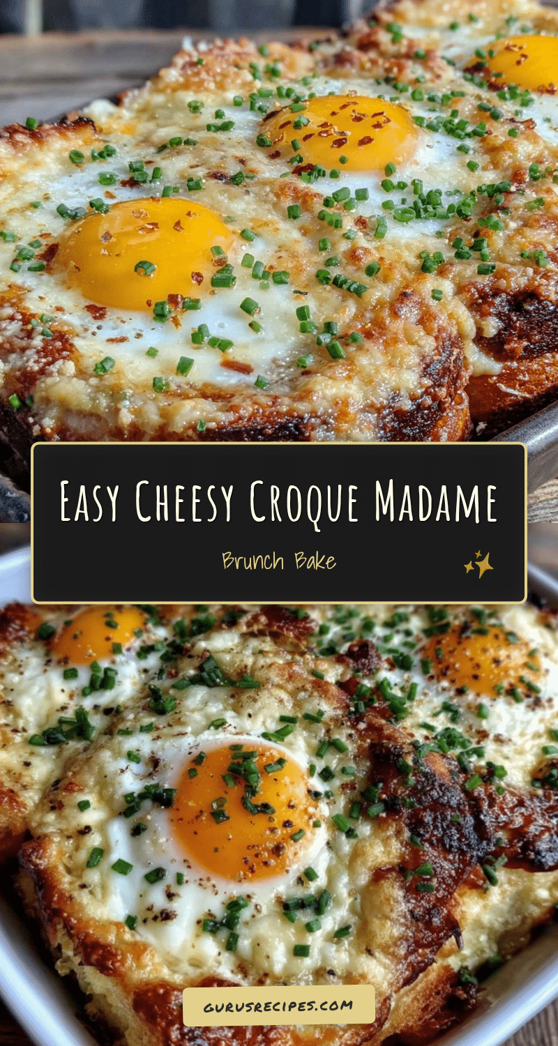 Easy Cheesy Croque Madame Brunch Bake recipe