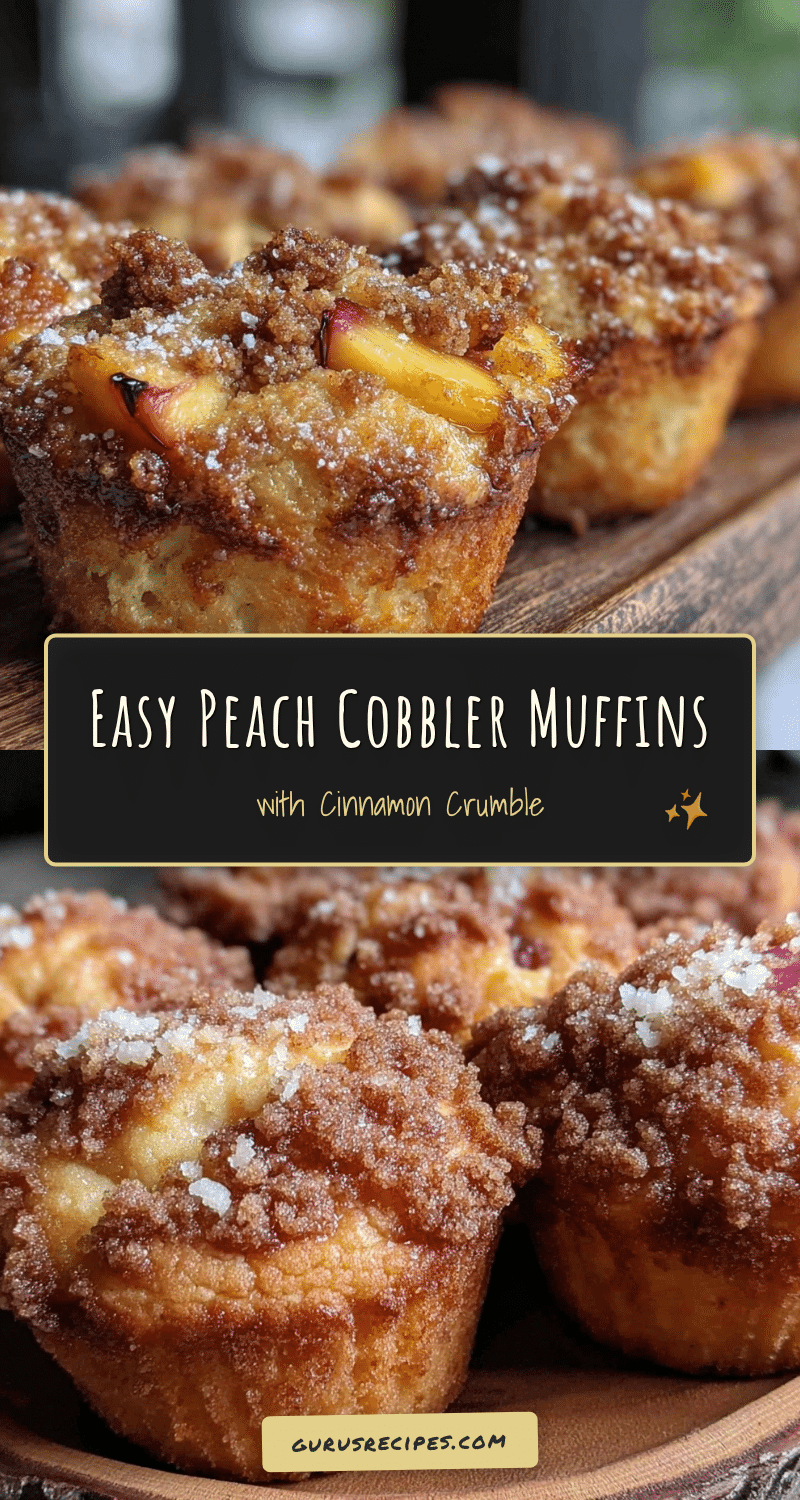 easy peach cobbler muffins recipe