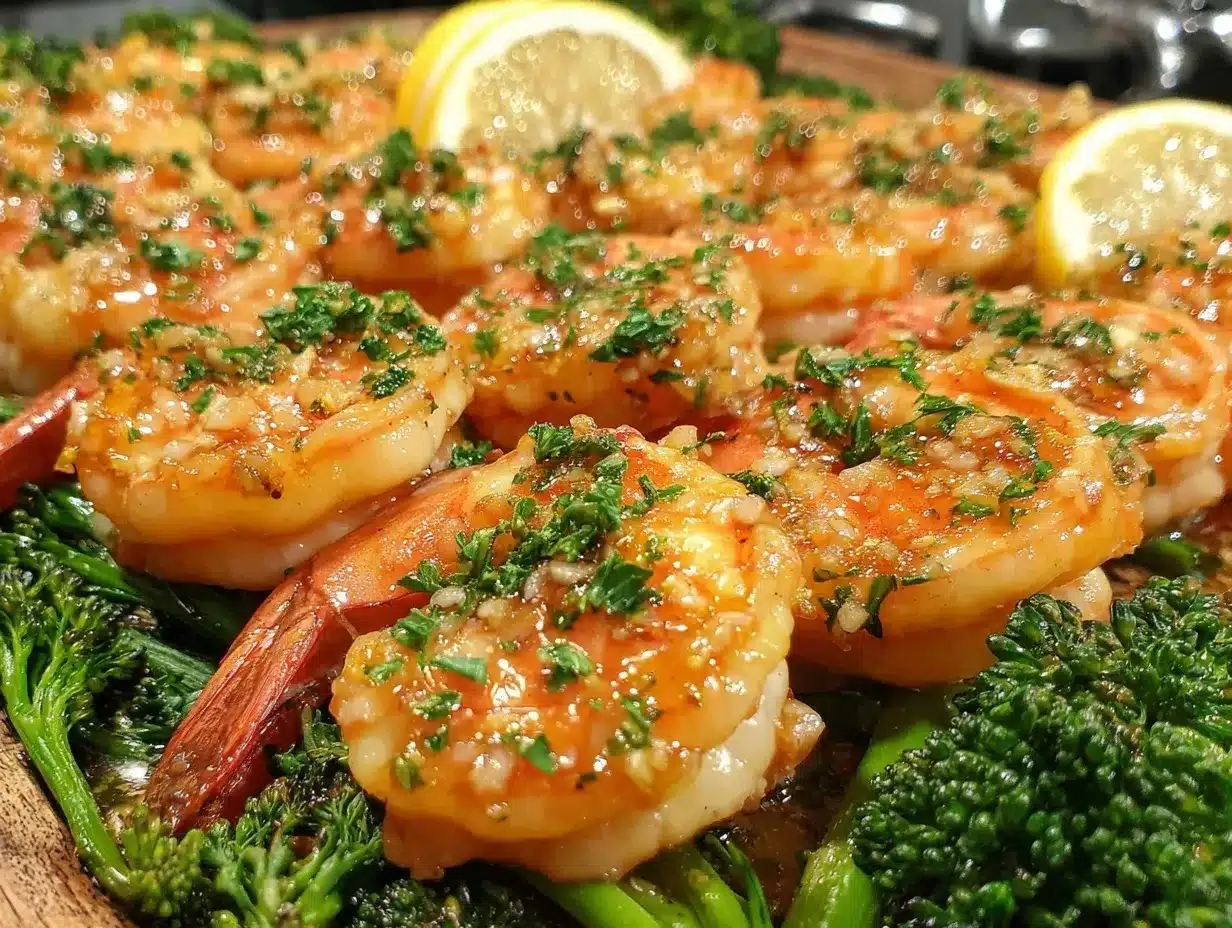 easy sheet pan honey garlic shrimp preparation steps