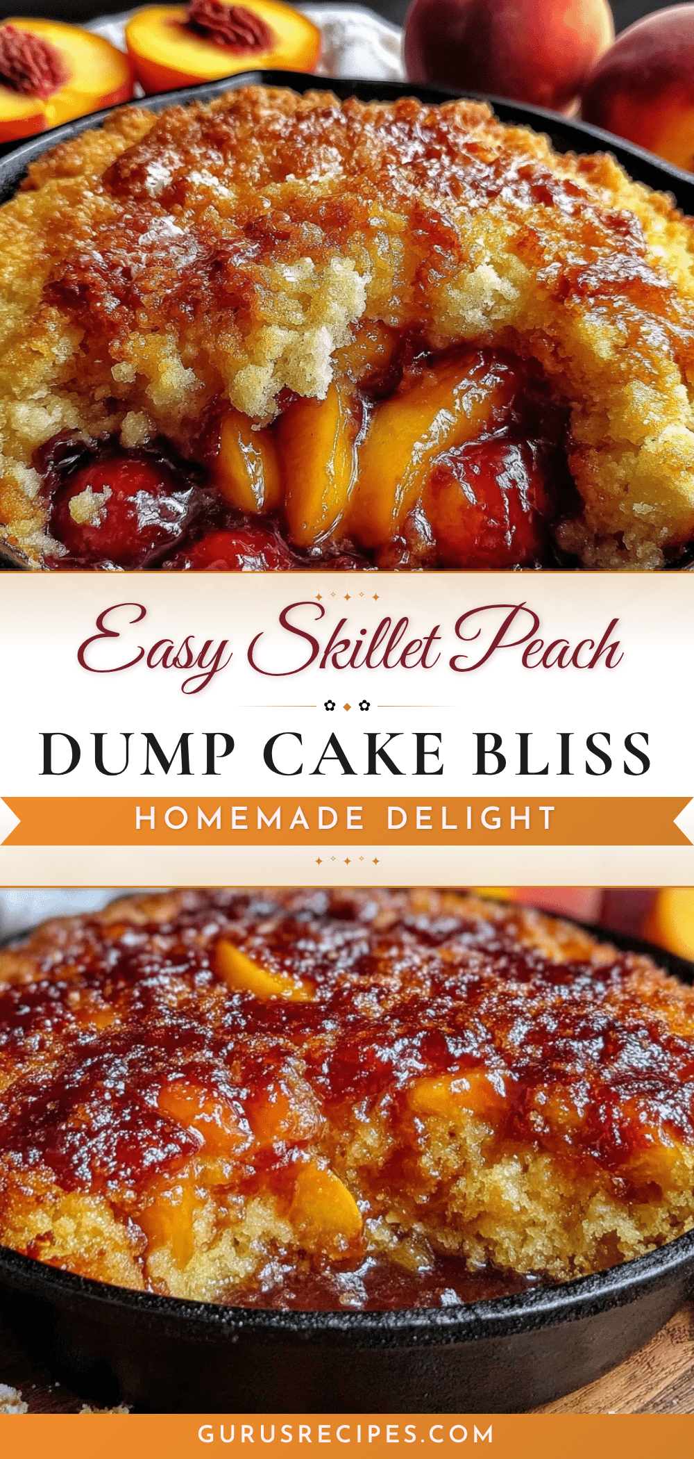 easy skillet peach dump cake recipe