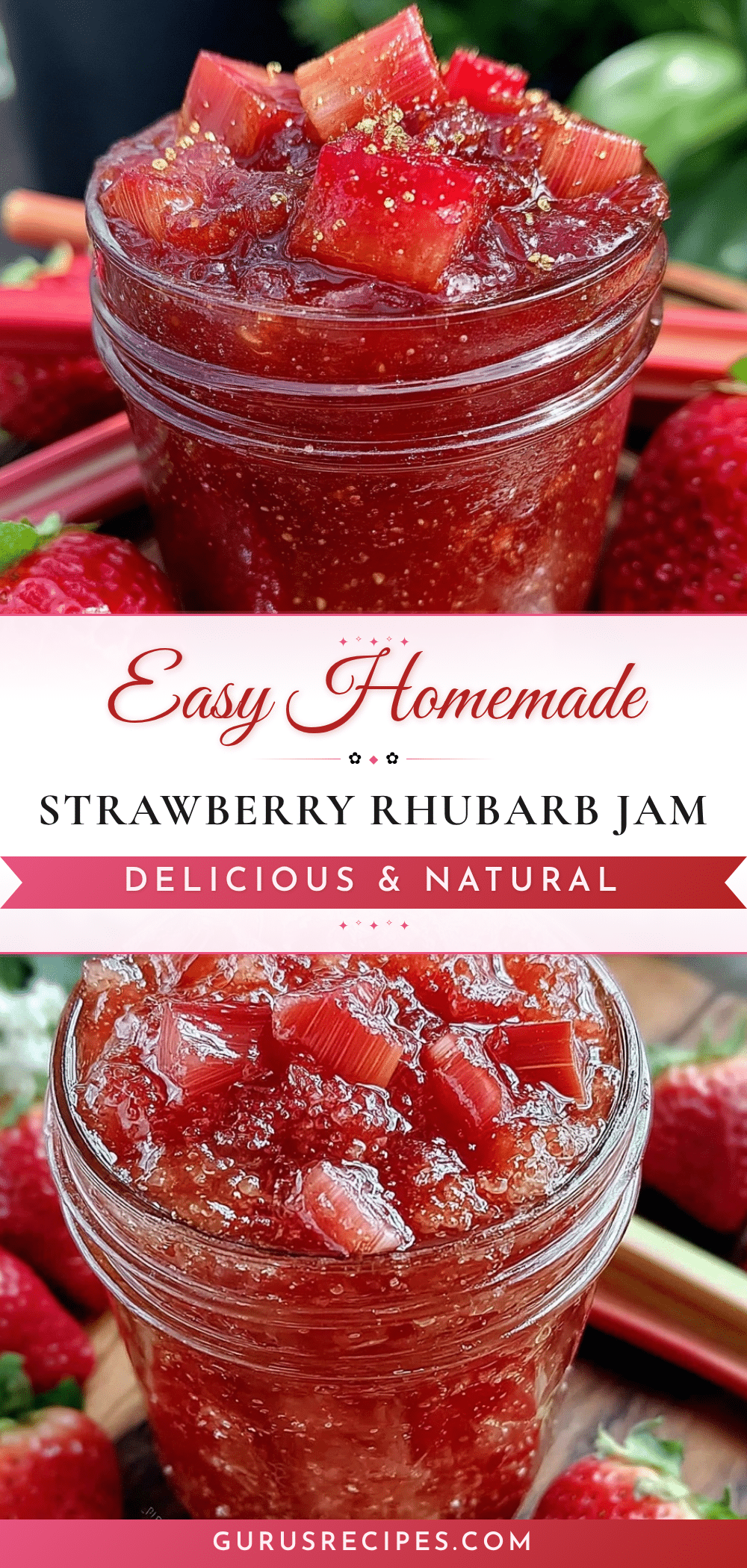 easy strawberry rhubarb jam recipe