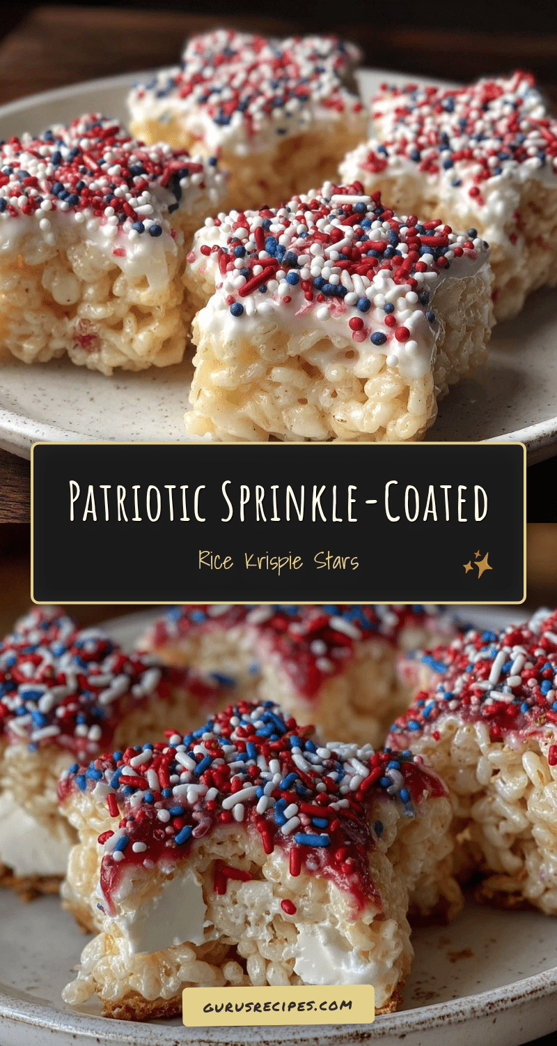 Festive Patriotic Rice Krispie Treat Stars recipe
