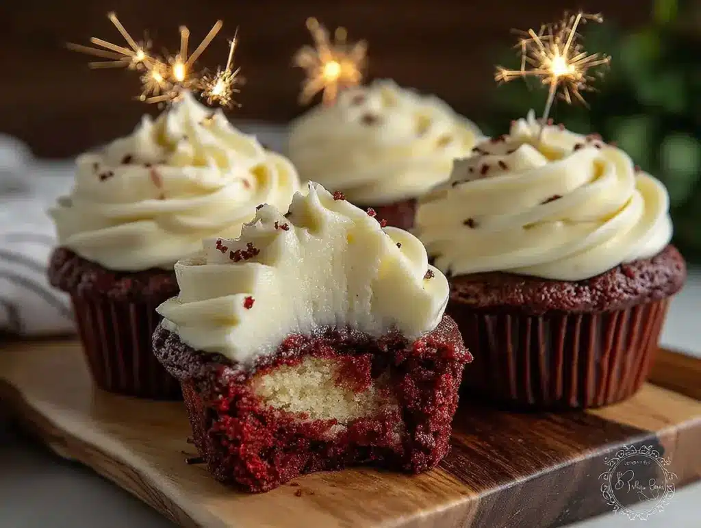 firecracker red velvet cupcakes - featured image