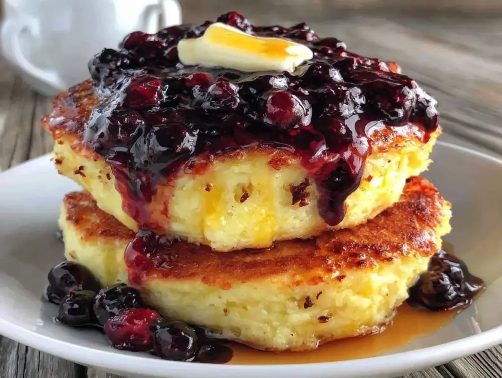fluffy lemon ricotta pancakes - featured image