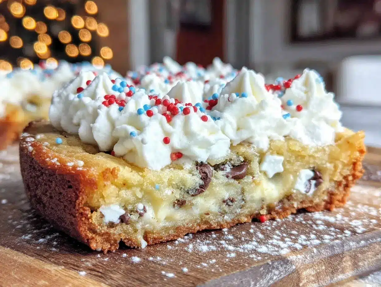 fourth of july cookie cake preparation steps