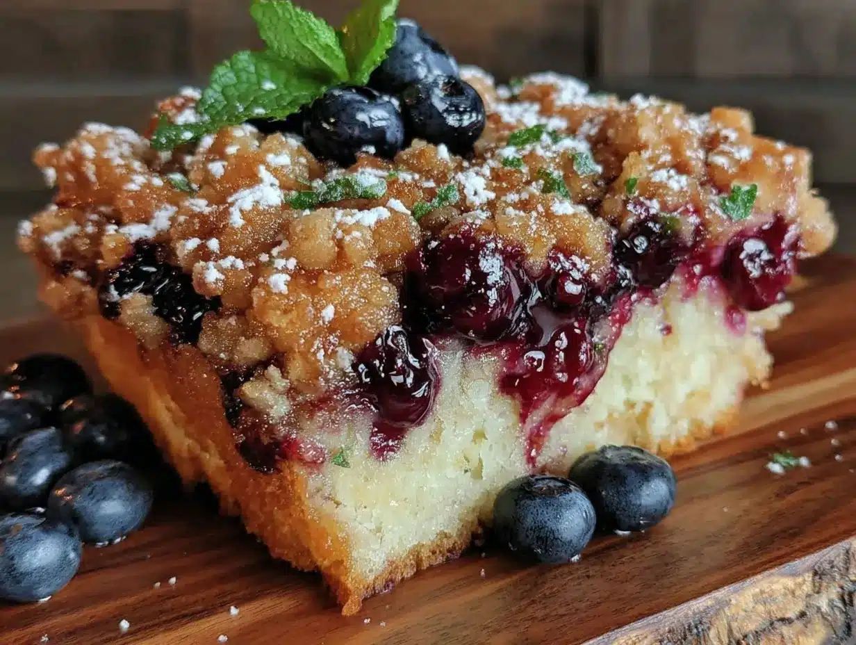 fresh blueberry buckle preparation steps