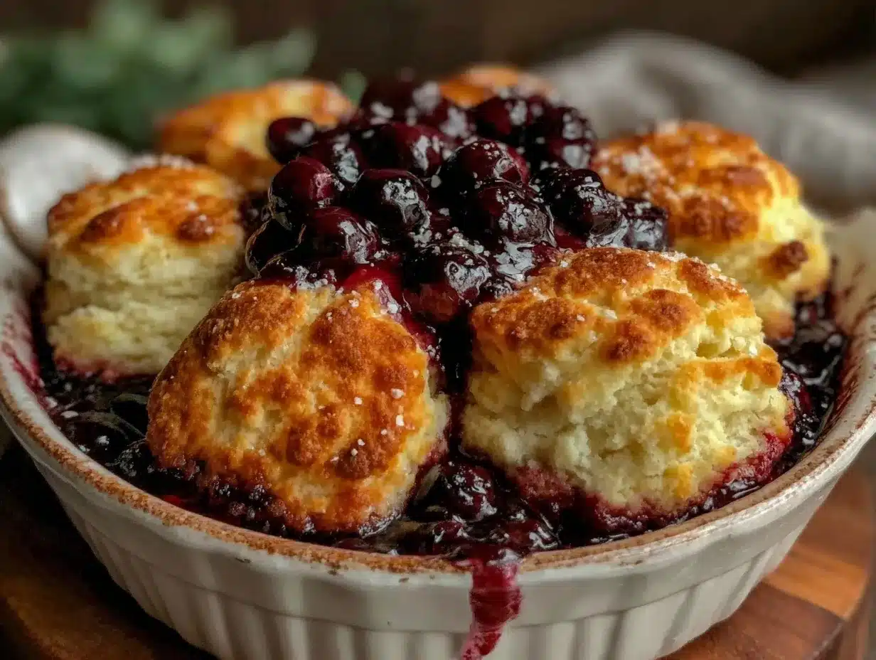fresh blueberry cobbler preparation steps