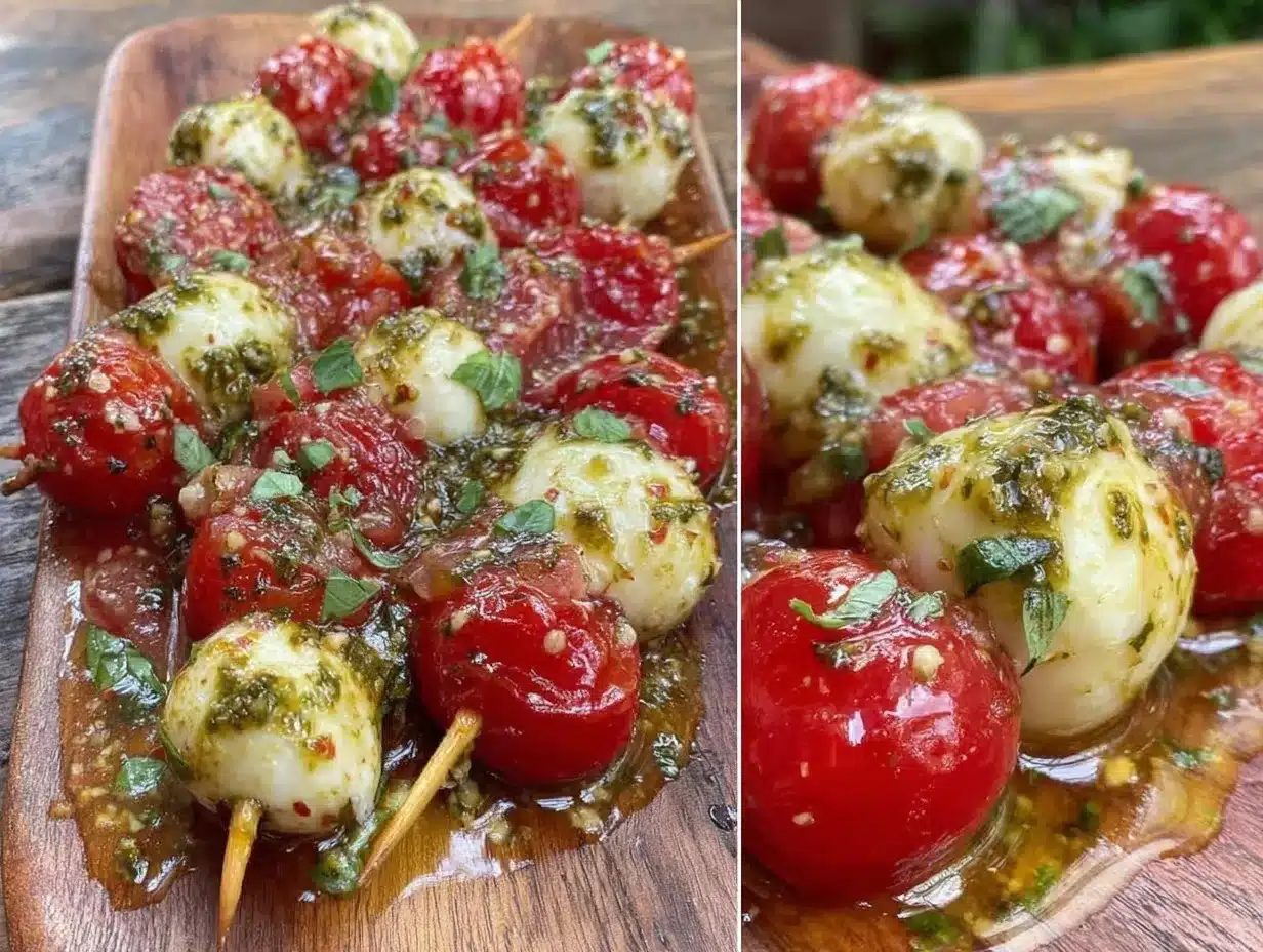 Fresh Caprese Skewers preparation steps