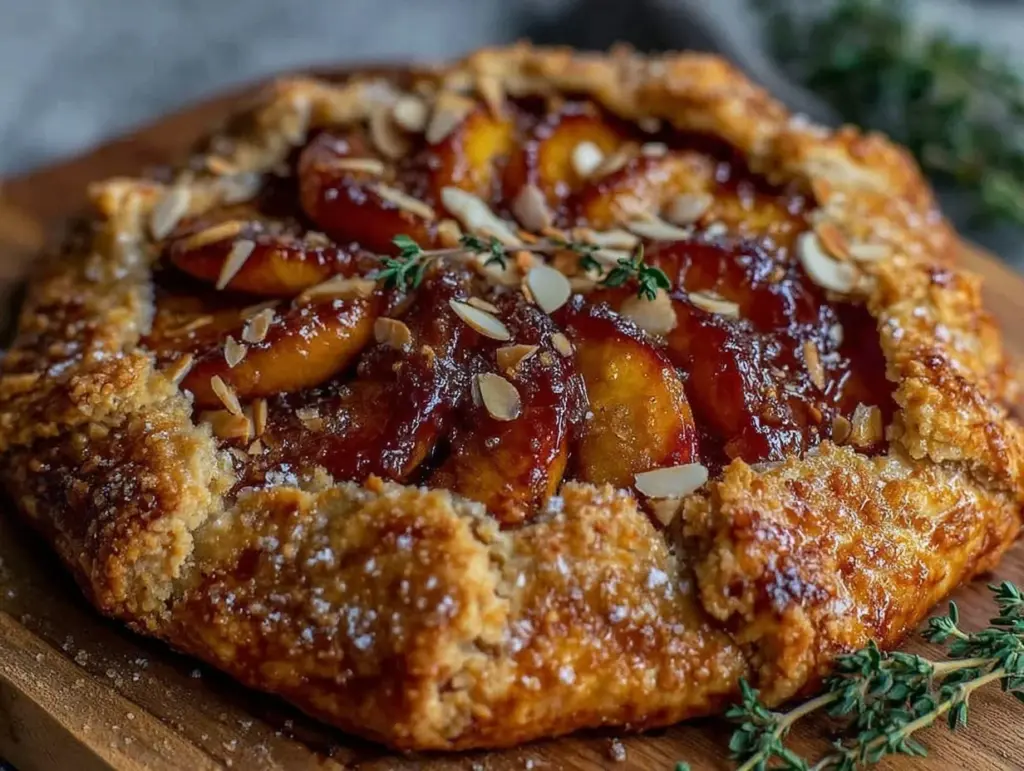 fresh peach galette - featured image