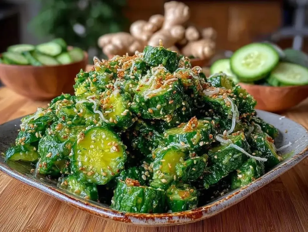 fresh smashed cucumber salad - featured image