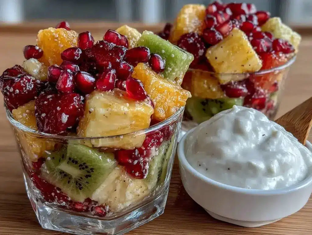 fresh tropical fruit salad cups - featured image