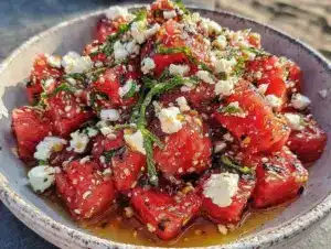 Fresh Watermelon Feta Mint Salad - featured image