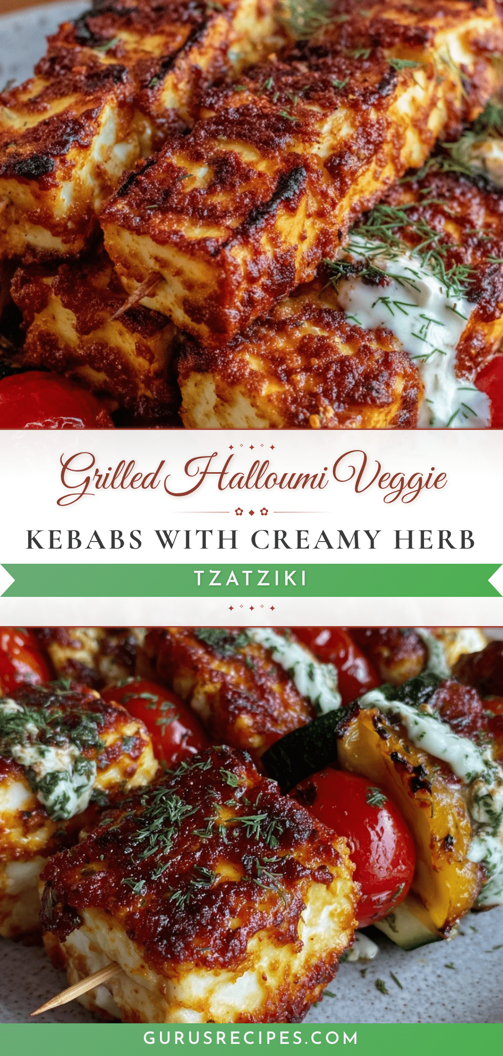 grilled halloumi vegetable kebabs recipe