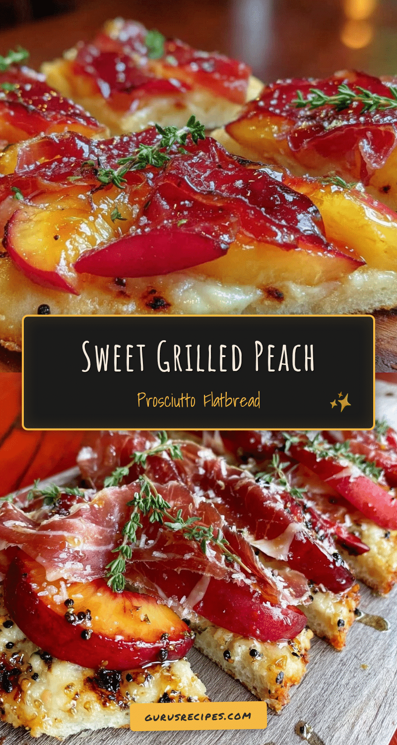 grilled peach and prosciutto flatbread recipe