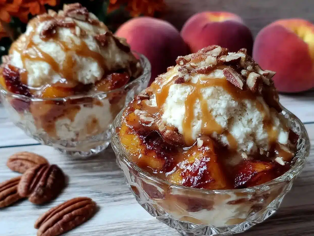 grilled peach sundaes preparation steps