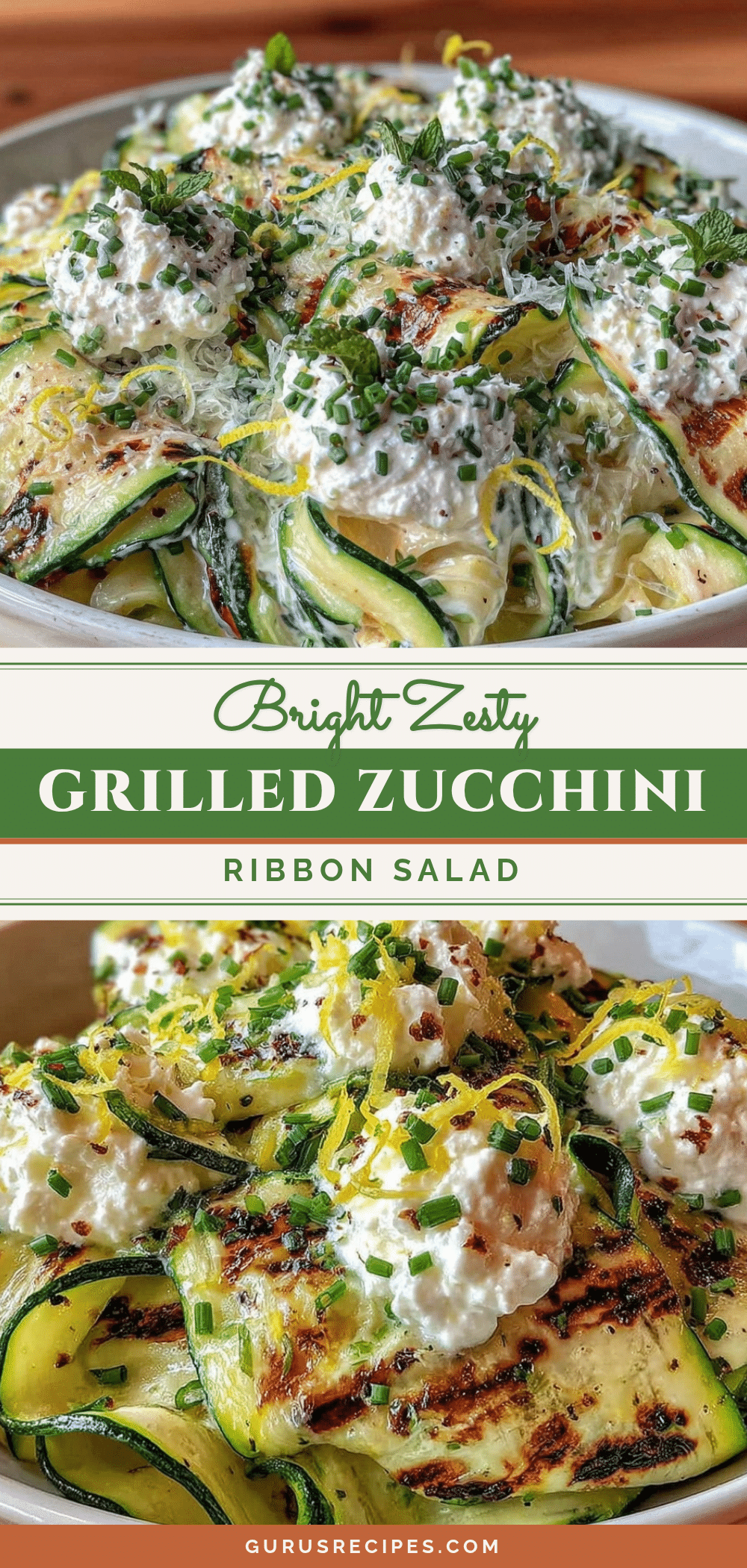 grilled zucchini ribbon salad recipe