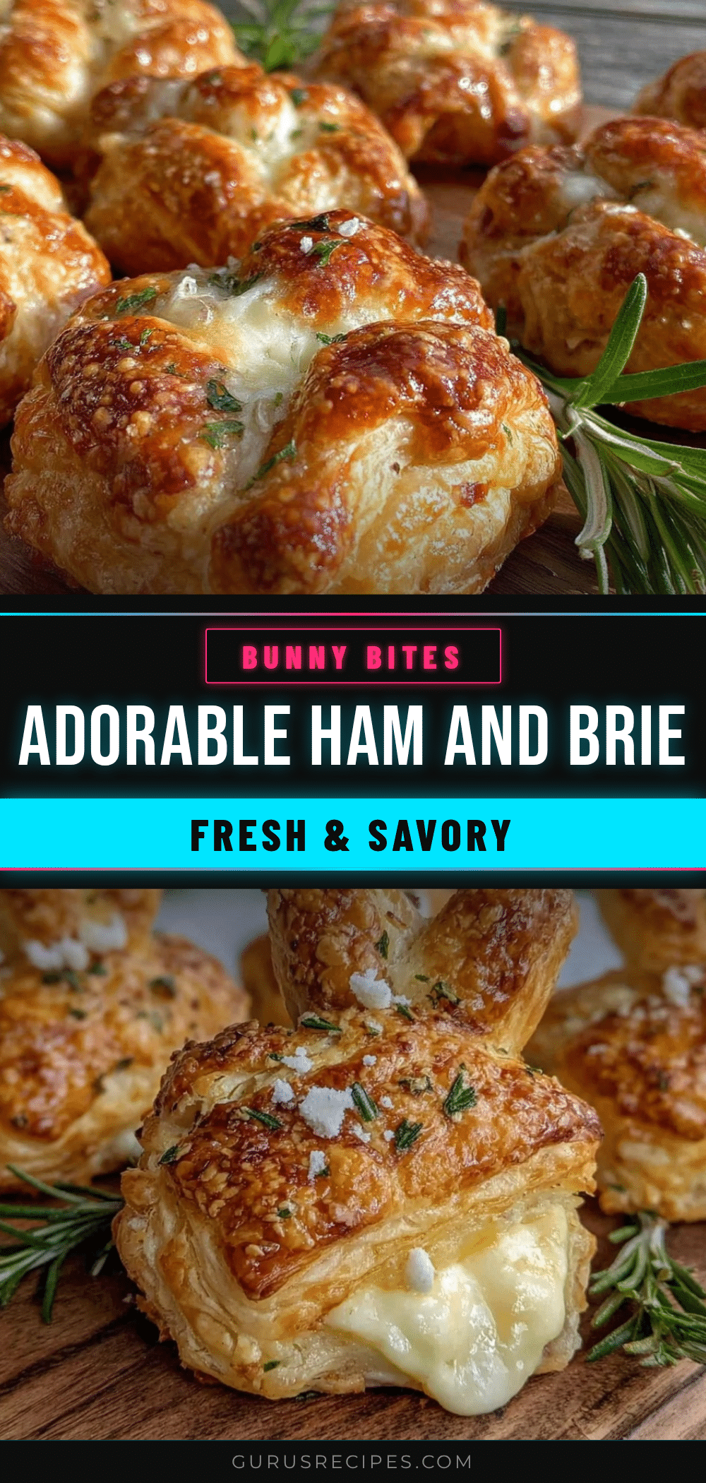 Ham and Brie Puff Pastry Bites recipe