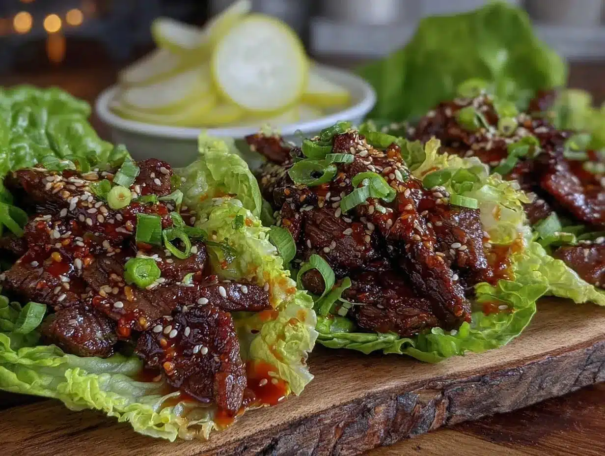 Korean BBQ Beef Bulgogi Lettuce Wraps preparation steps