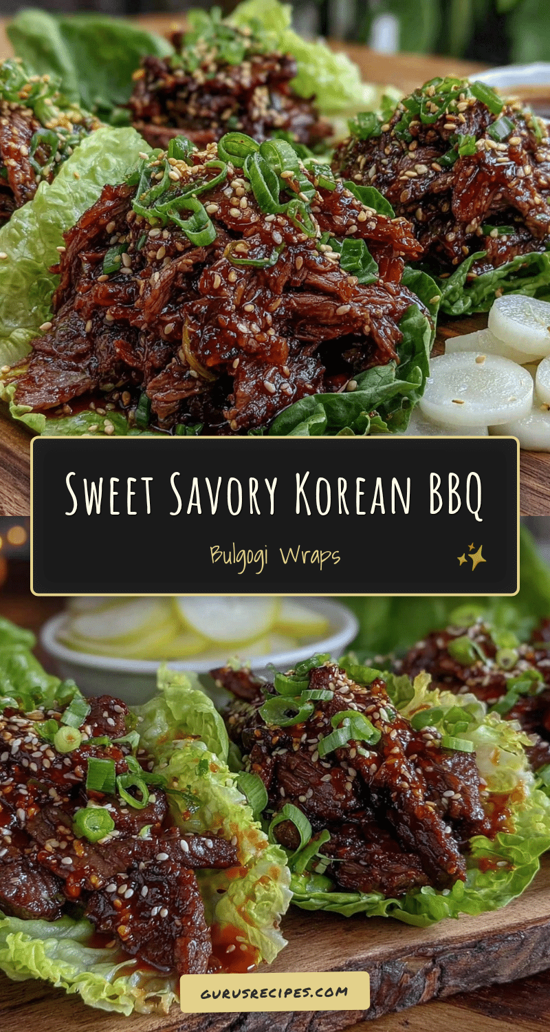 Korean BBQ Beef Bulgogi Lettuce Wraps recipe