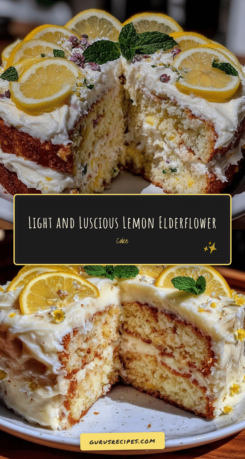 lemon elderflower layer cake recipe