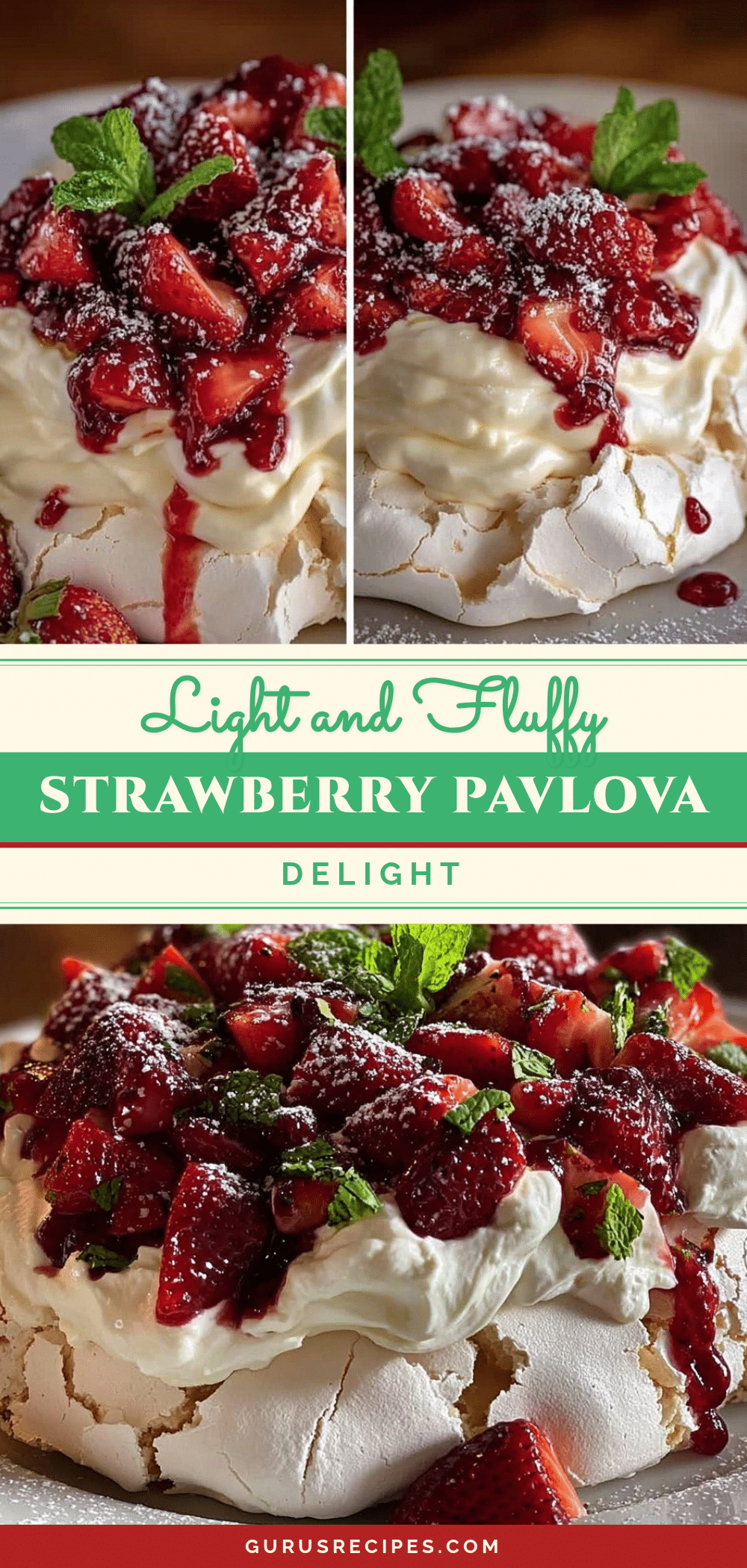 light strawberry pavlova recipe