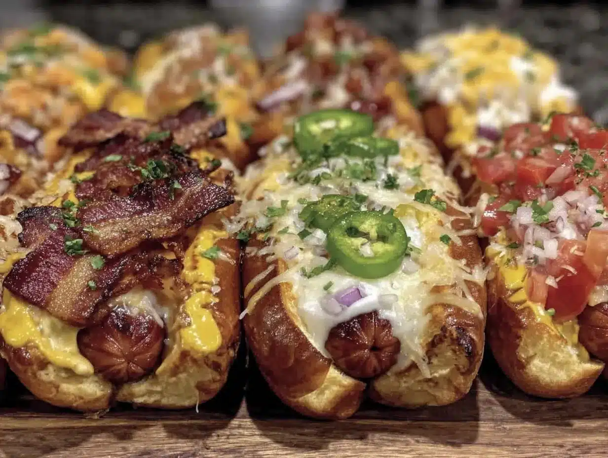 loaded hot dog bar preparation steps