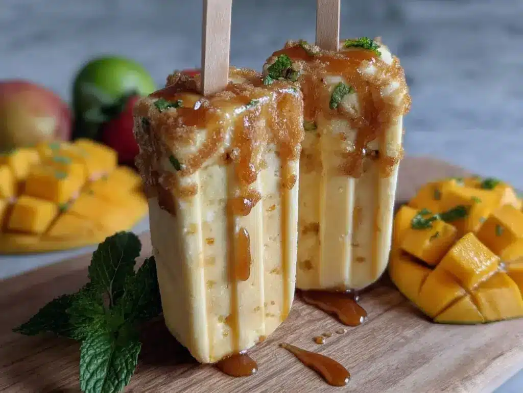 mango lassi popsicles - featured image