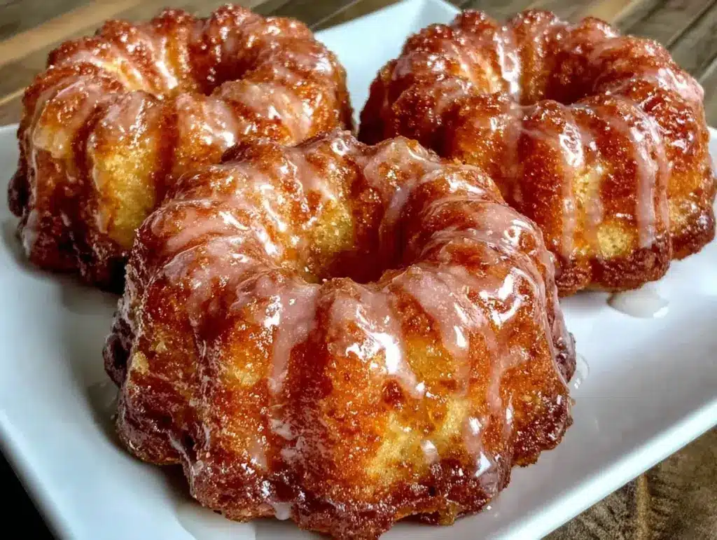 mini rose gold bundt cakes - featured image