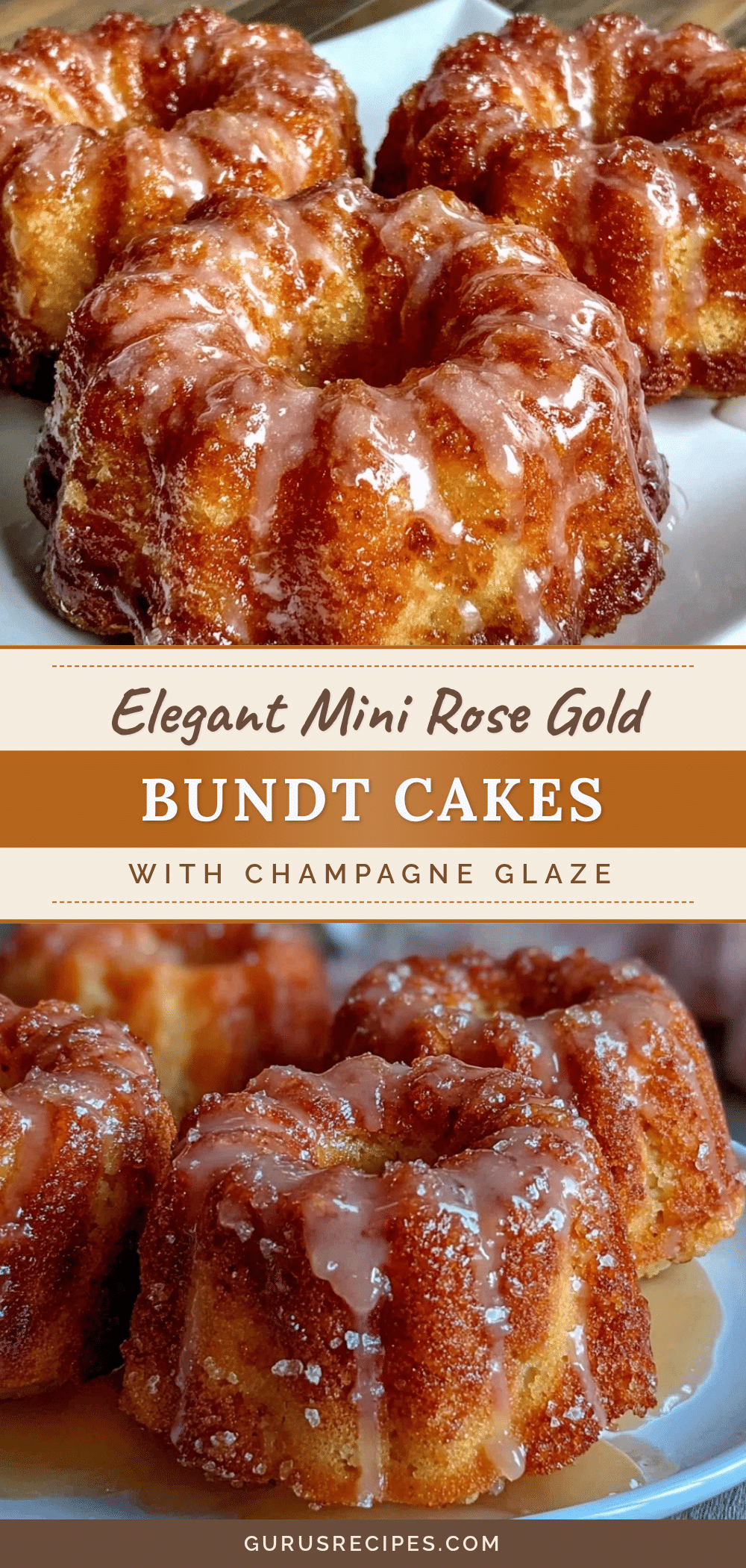 mini rose gold bundt cakes recipe