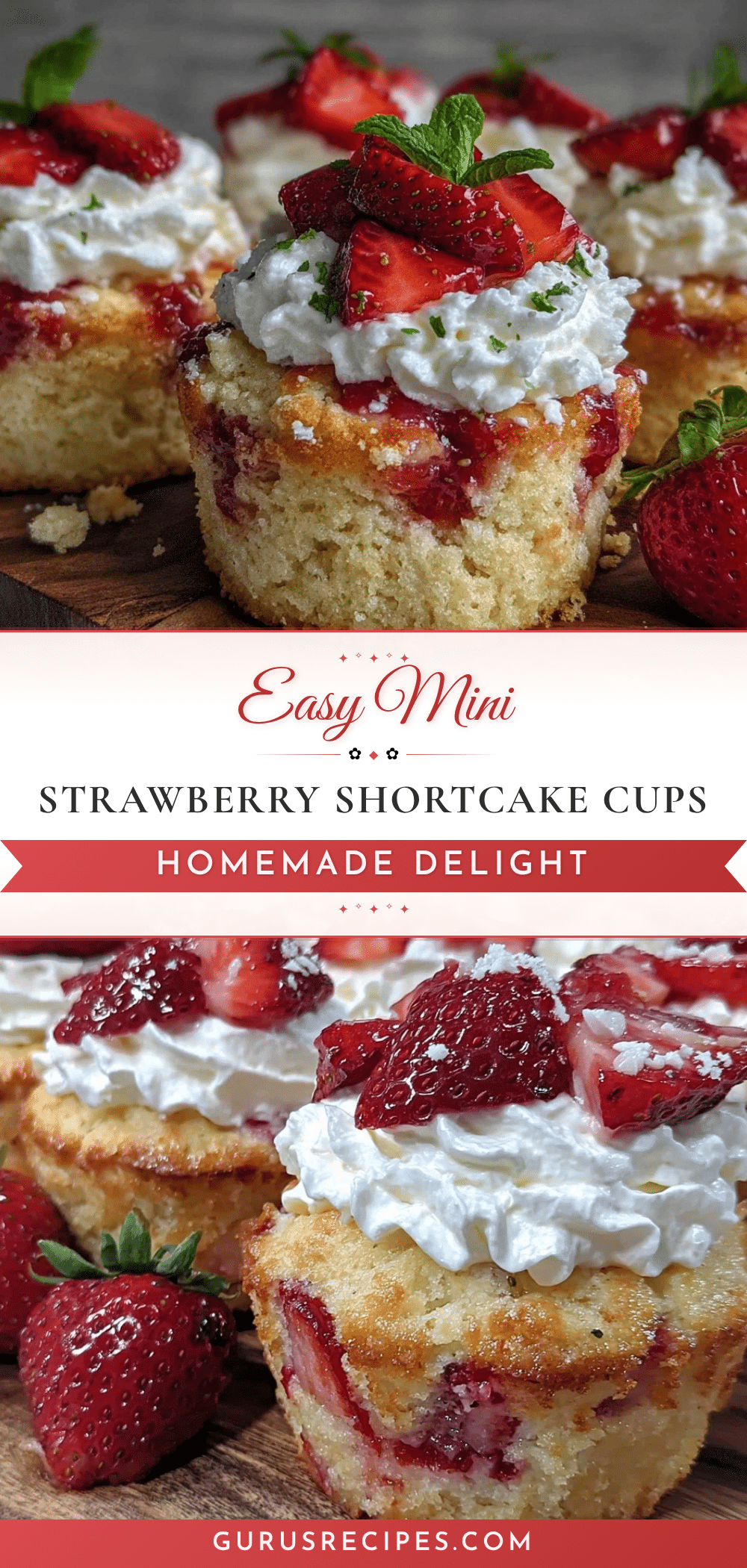 mini strawberry shortcake cups recipe