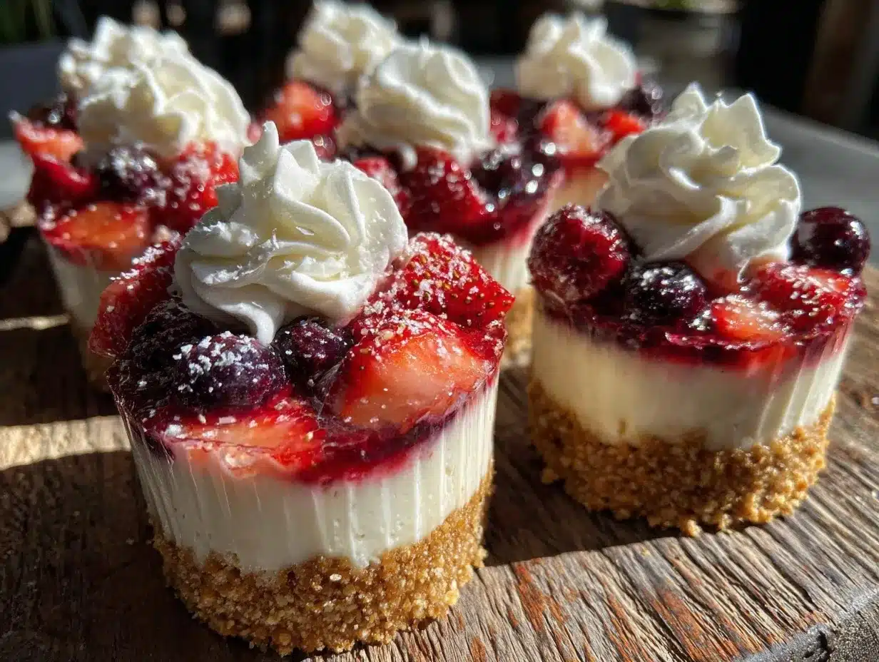 no bake cheesecake cups preparation steps