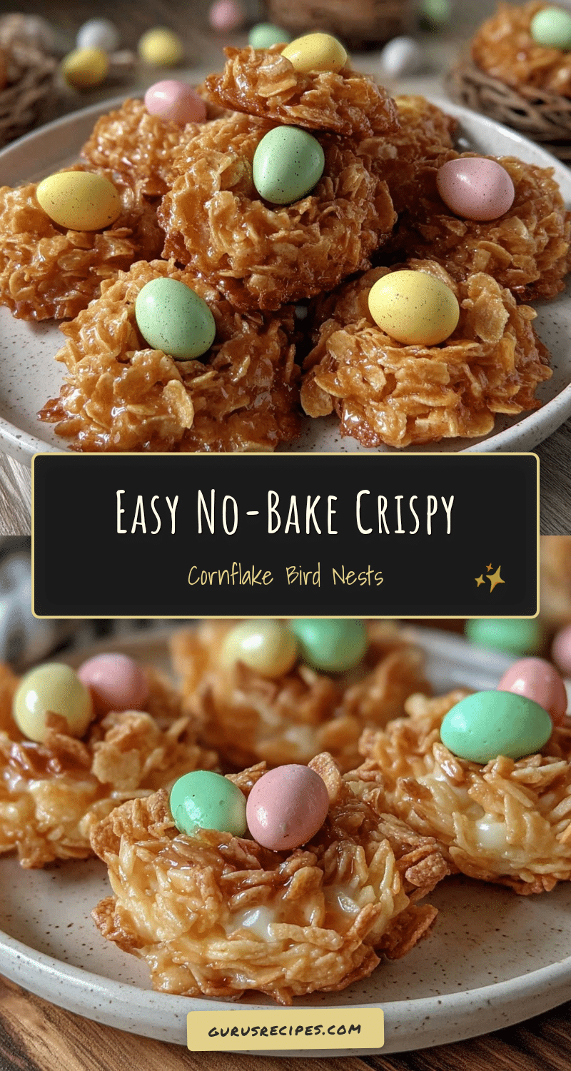 no bake cornflake bird nest cookies recipe