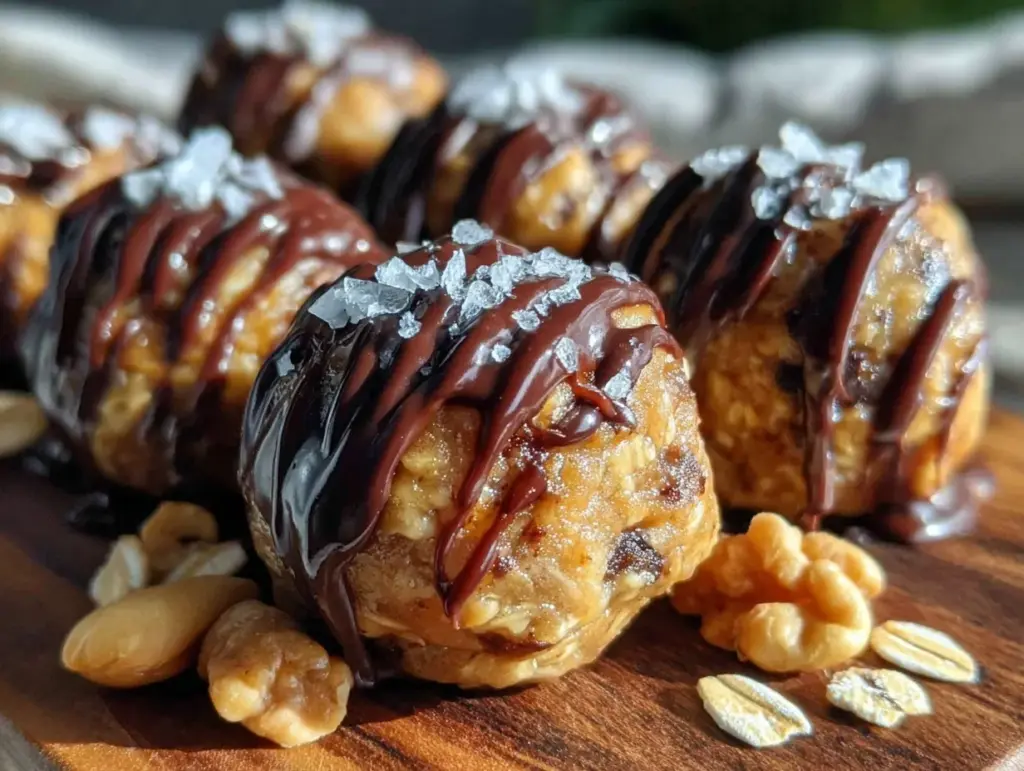 no-bake peanut butter oat balls - featured image