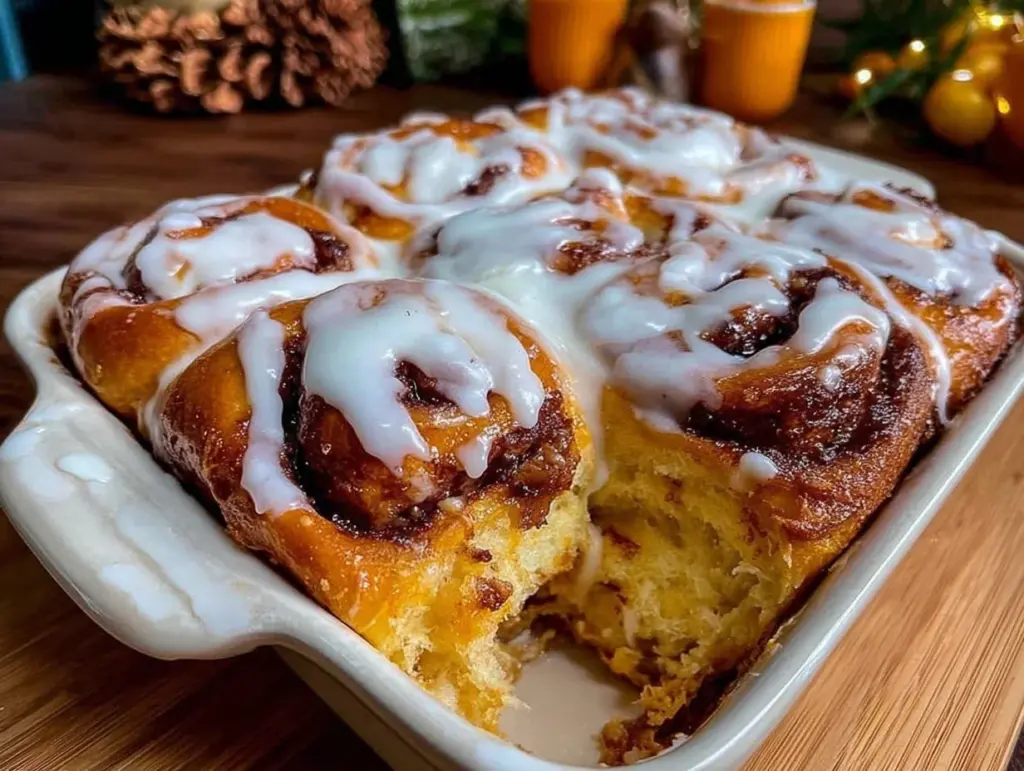 overnight cinnamon roll casserole - featured image