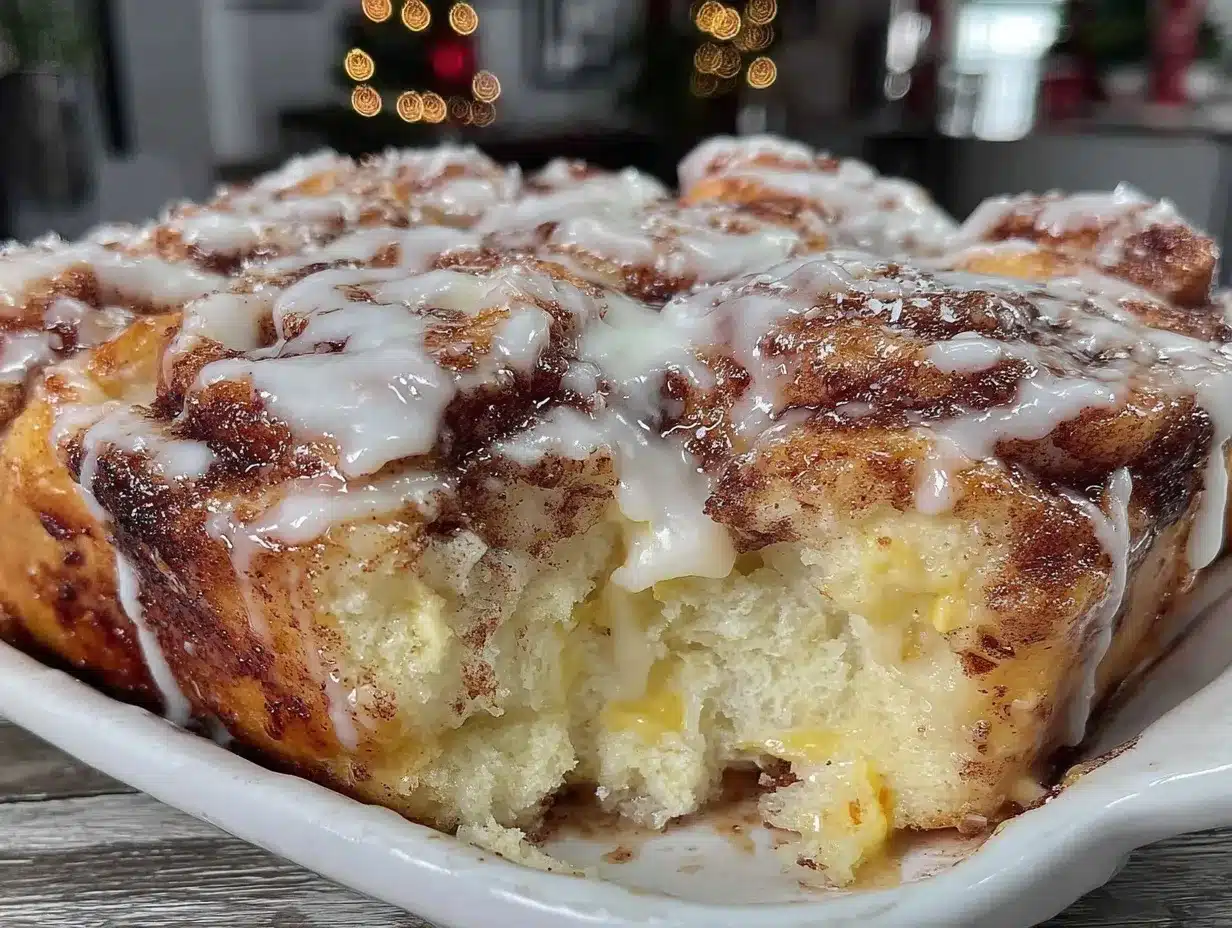overnight cinnamon roll casserole preparation steps