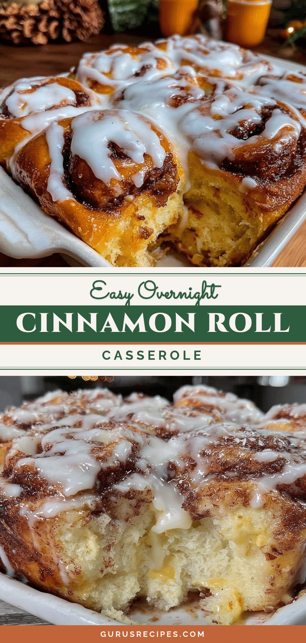 overnight cinnamon roll casserole recipe