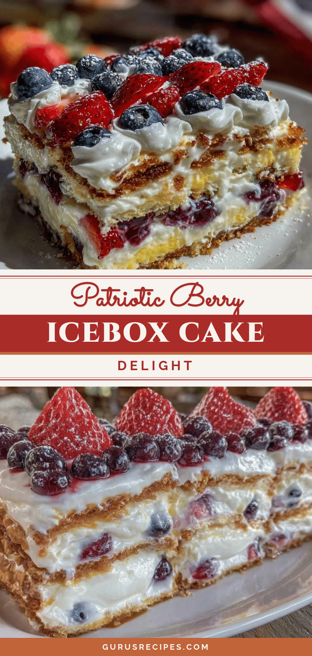patriotic flag berry icebox cake recipe