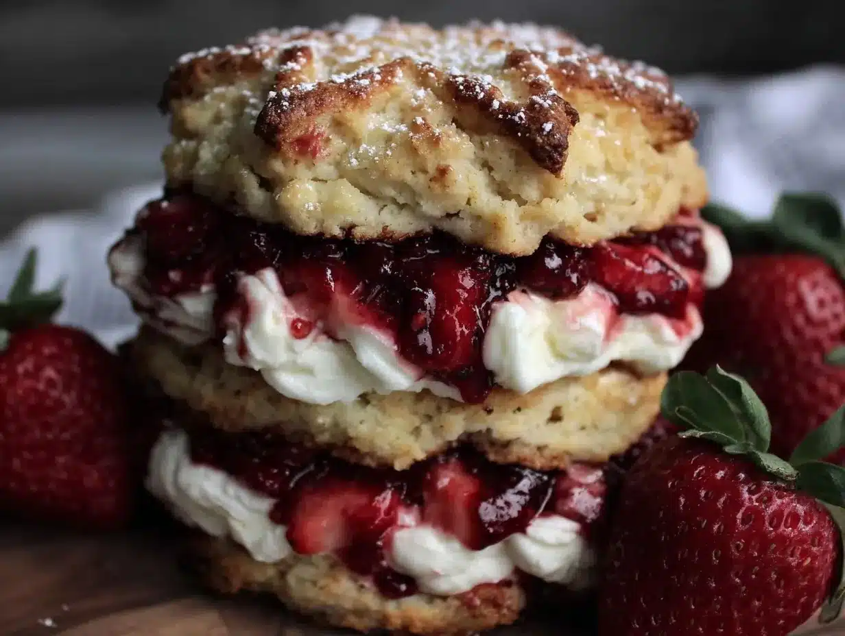 patriotic strawberry shortcake preparation steps