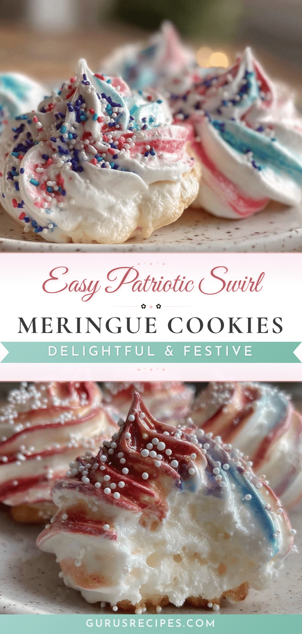 patriotic swirl meringue cookies recipe